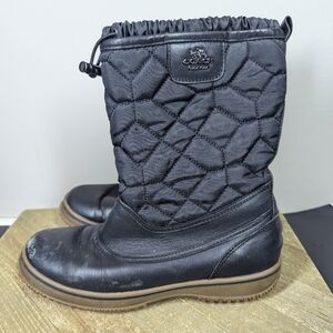 Coach Samara Quilted Winter Boots Women’s 7.5 – Black Leather & Nylon Snow Boots